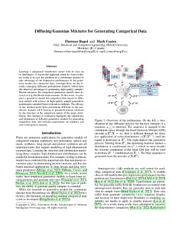 Diffusing Gaussian Mixtures for Generating Categorical Data
