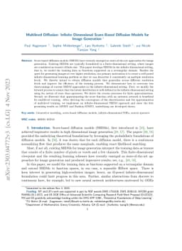 Multilevel Diffusion: Infinite Dimensional Score-Based Diffusion Models
  for Image Generation