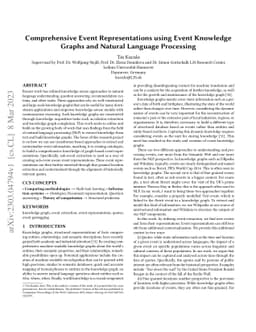 Comprehensive Event Representations using Event Knowledge Graphs and
  Natural Language Processing
