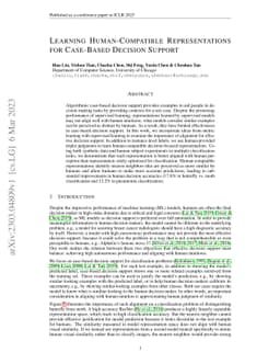 Learning Human-Compatible Representations for Case-Based Decision
  Support