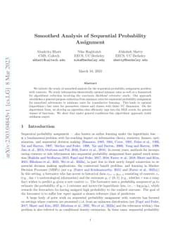 Smoothed Analysis of Sequential Probability Assignment