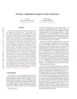 X-Pruner: eXplainable Pruning for Vision Transformers