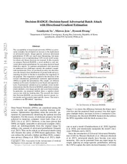 Decision-BADGE: Decision-based Adversarial Batch Attack with Directional
  Gradient Estimation