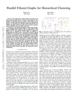 Parallel Filtered Graphs for Hierarchical Clustering