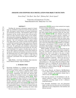 Smooth and Stepwise Self-Distillation for Object Detection
