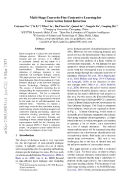 Multi-Stage Coarse-to-Fine Contrastive Learning for Conversation Intent
  Induction