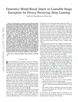 Generative Model-Based Attack on Learnable Image Encryption for
  Privacy-Preserving Deep Learning