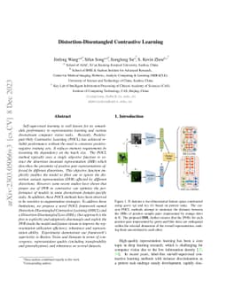 Distortion-Disentangled Contrastive Learning