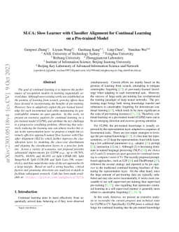 SLCA: Slow Learner with Classifier Alignment for Continual Learning on a
  Pre-trained Model