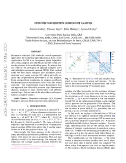 Entropic Wasserstein Component Analysis