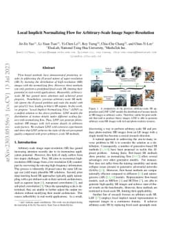 Local Implicit Normalizing Flow for Arbitrary-Scale Image
  Super-Resolution
