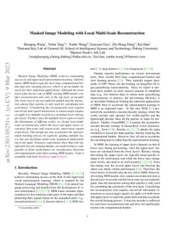 Masked Image Modeling with Local Multi-Scale Reconstruction