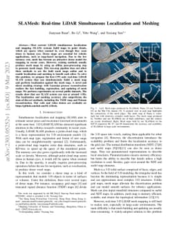 SLAMesh: Real-time LiDAR Simultaneous Localization and Meshing