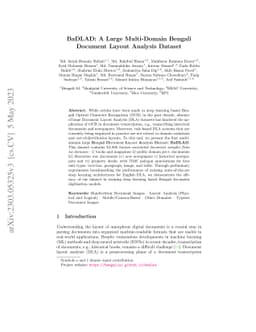 BaDLAD: A Large Multi-Domain Bengali Document Layout Analysis Dataset