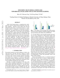 MMCosine: Multi-Modal Cosine Loss Towards Balanced Audio-Visual
  Fine-Grained Learning