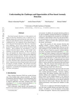 Understanding the Challenges and Opportunities of Pose-based Anomaly
  Detection