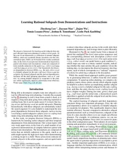 Learning Rational Subgoals from Demonstrations and Instructions