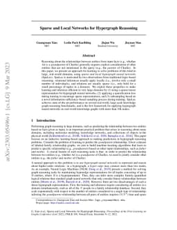 Sparse and Local Networks for Hypergraph Reasoning