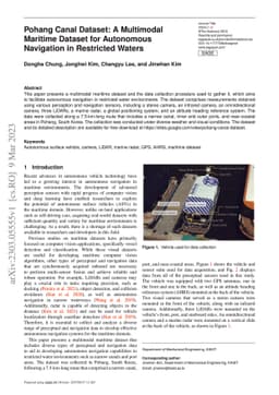 Pohang Canal Dataset: A Multimodal Maritime Dataset for Autonomous
  Navigation in Restricted Waters