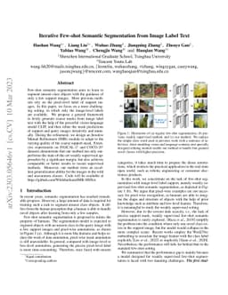 Iterative Few-shot Semantic Segmentation from Image Label Text