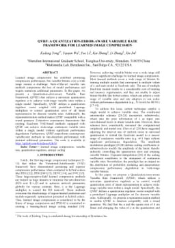 QVRF: A Quantization-error-aware Variable Rate Framework for Learned
  Image Compression