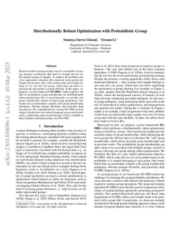 Distributionally Robust Optimization with Probabilistic Group