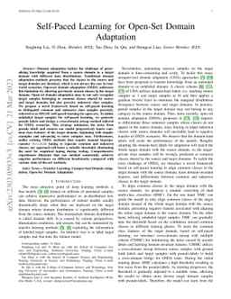 Self-Paced Learning for Open-Set Domain Adaptation