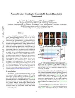 Neuron Structure Modeling for Generalizable Remote Physiological
  Measurement