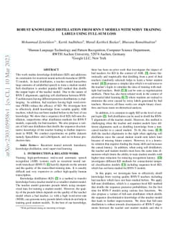 Robust Knowledge Distillation from RNN-T Models With Noisy Training
  Labels Using Full-Sum Loss
