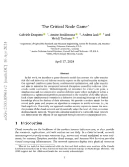 The Critical Node Game