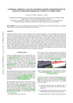 Combining visibility analysis and deep learning for refinement of
  semantic 3D building models by conflict classification