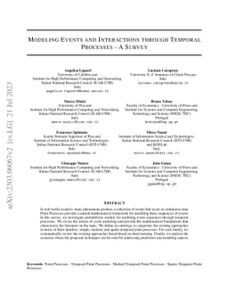 Modeling Events and Interactions through Temporal Processes -- A Survey