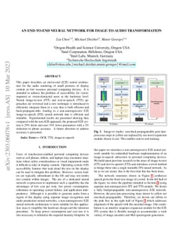 An End-to-End Neural Network for Image-to-Audio Transformation