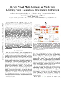 HiNet: Novel Multi-Scenario & Multi-Task Learning with Hierarchical
  Information Extraction