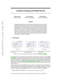 Unifying Grokking and Double Descent