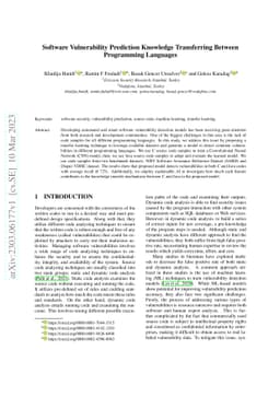 Software Vulnerability Prediction Knowledge Transferring Between
  Programming Languages