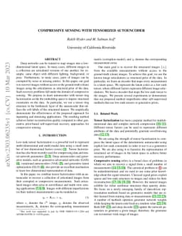 Compressive Sensing with Tensorized Autoencoder
