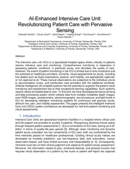 AI-Enhanced Intensive Care Unit: Revolutionizing Patient Care with
  Pervasive Sensing