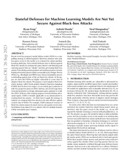 Stateful Defenses for Machine Learning Models Are Not Yet Secure Against
  Black-box Attacks