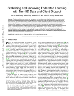 Stabilizing and Improving Federated Learning with Non-IID Data and
  Client Dropout