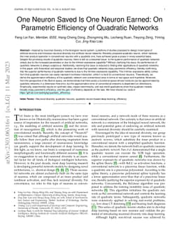 One Neuron Saved Is One Neuron Earned: On Parametric Efficiency of
  Quadratic Networks