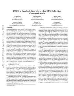 OCCL: a Deadlock-free Library for GPU Collective Communication