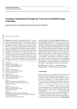 Learning Combinatorial Prompts for Universal Controllable Image
  Captioning
