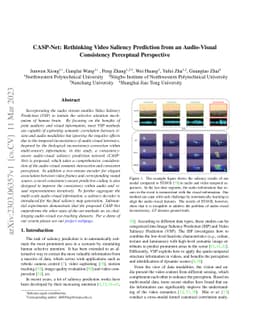 CASP-Net: Rethinking Video Saliency Prediction from an
  Audio-VisualConsistency Perceptual Perspective