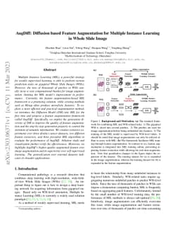 AugDiff: Diffusion based Feature Augmentation for Multiple Instance
  Learning in Whole Slide Image