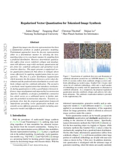 Regularized Vector Quantization for Tokenized Image Synthesis