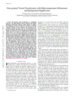 Fine-grained Visual Classification with High-temperature Refinement and
  Background Suppression