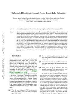 Hallucinated Heartbeats: Anomaly-Aware Remote Pulse Estimation