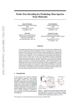 Prefix-Tree Decoding for Predicting Mass Spectra from Molecules