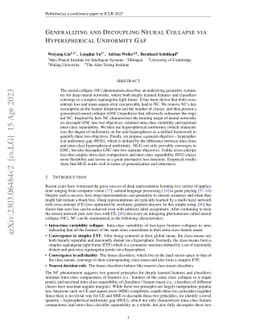 Generalizing and Decoupling Neural Collapse via Hyperspherical
  Uniformity Gap